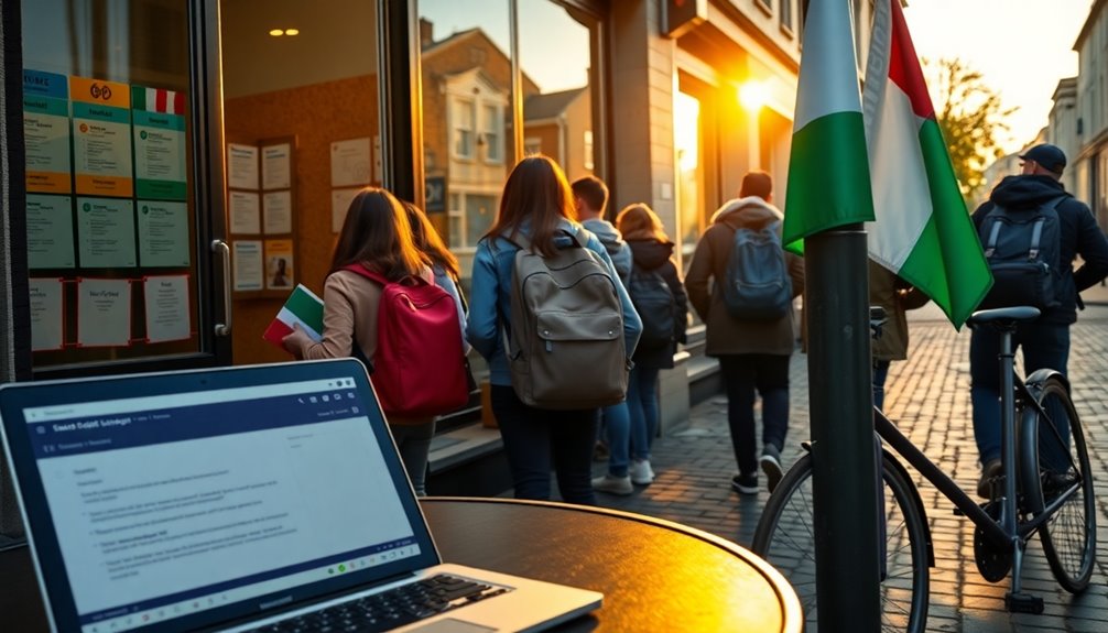 applying for english courses