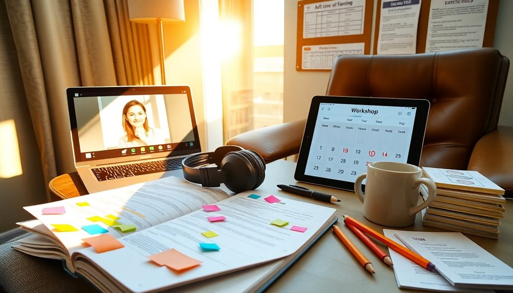 balance self study with events