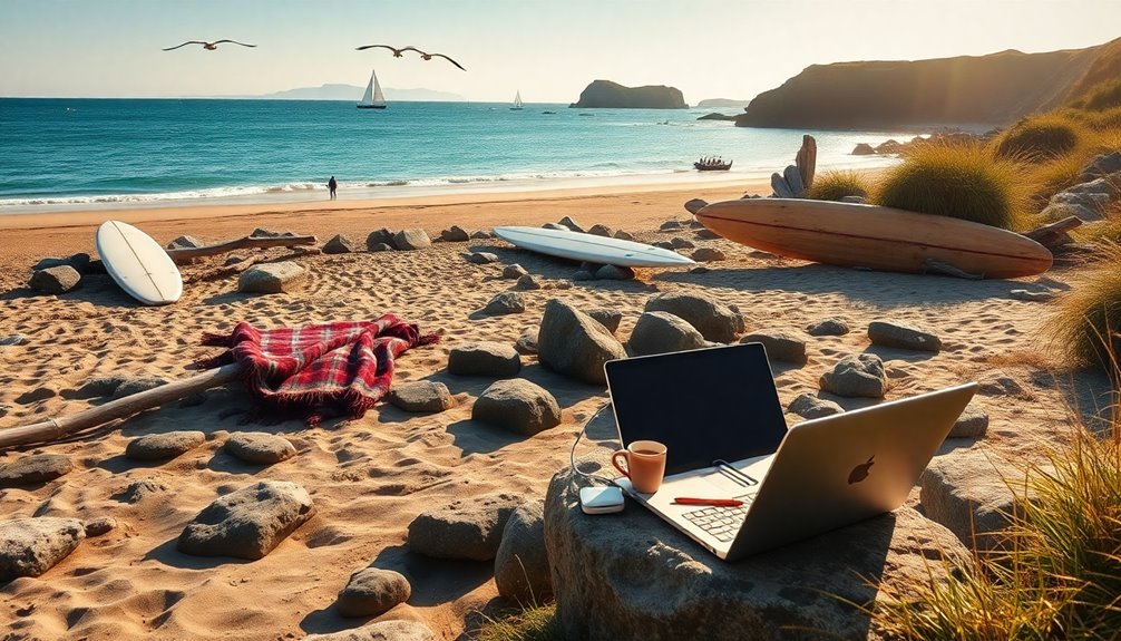 beach study relaxation spots
