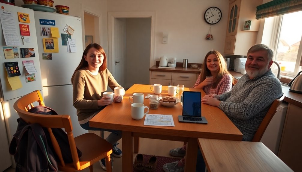 household chores and visitors