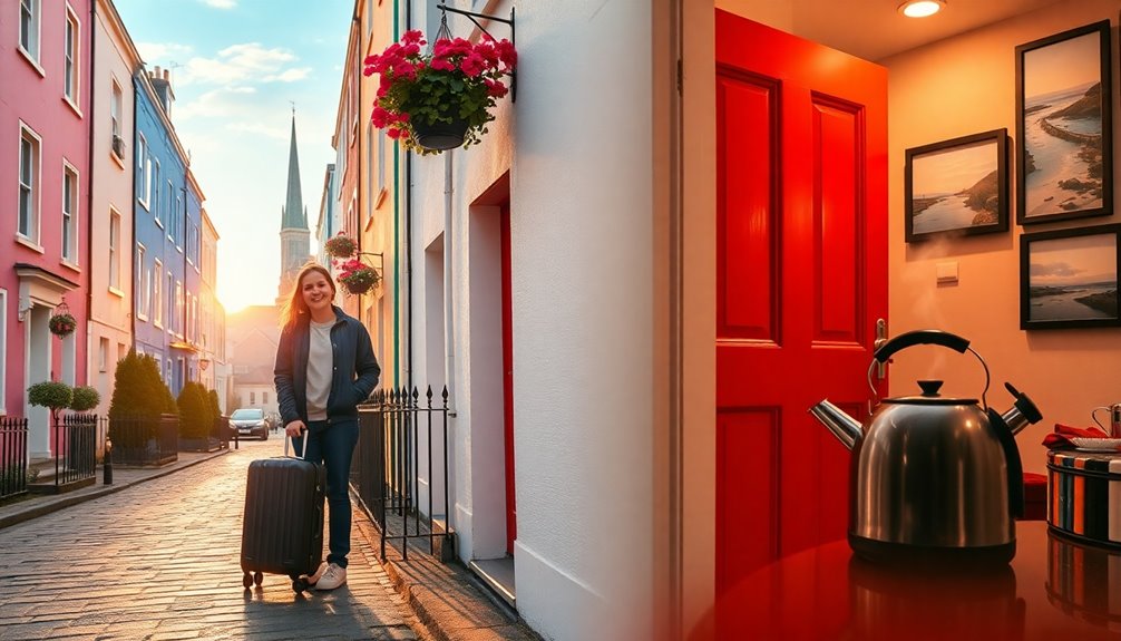 living with host families