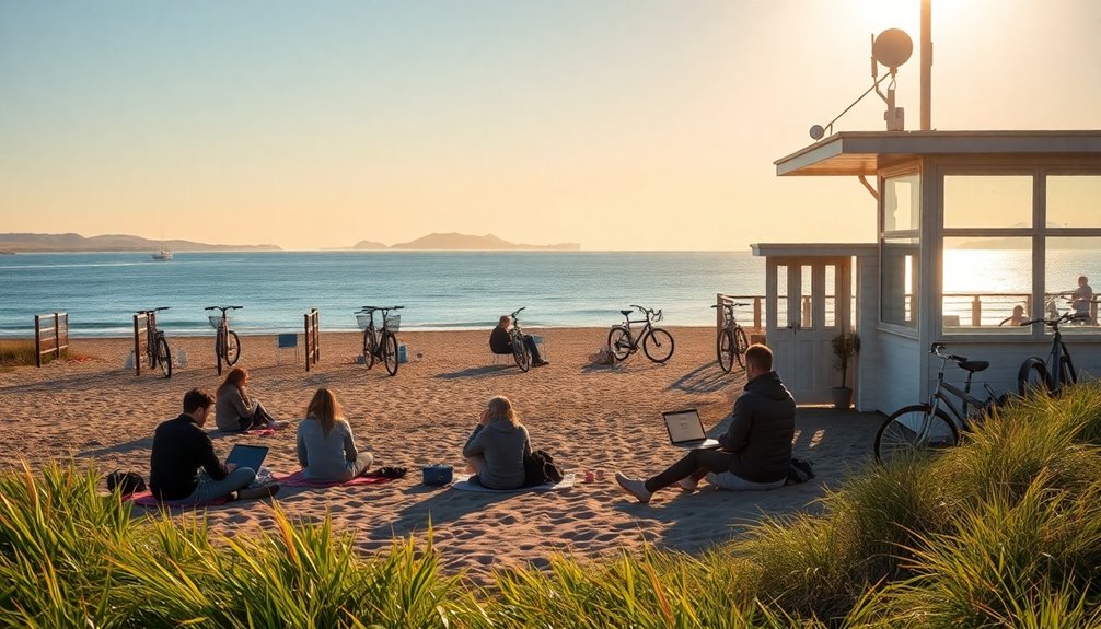 outdoor study spaces available