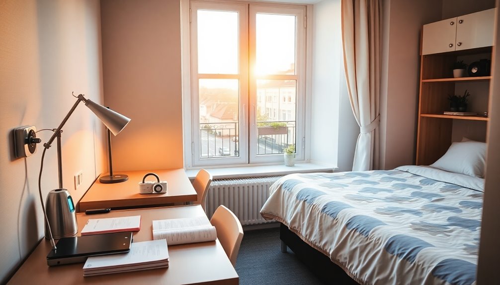 study friendly apartment essentials